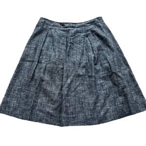 Talbots Gray Pleated A-Line Skirt Knee-Length Work